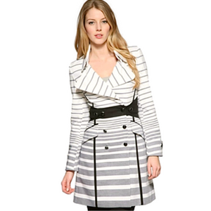 Karen Millen striped trench coat